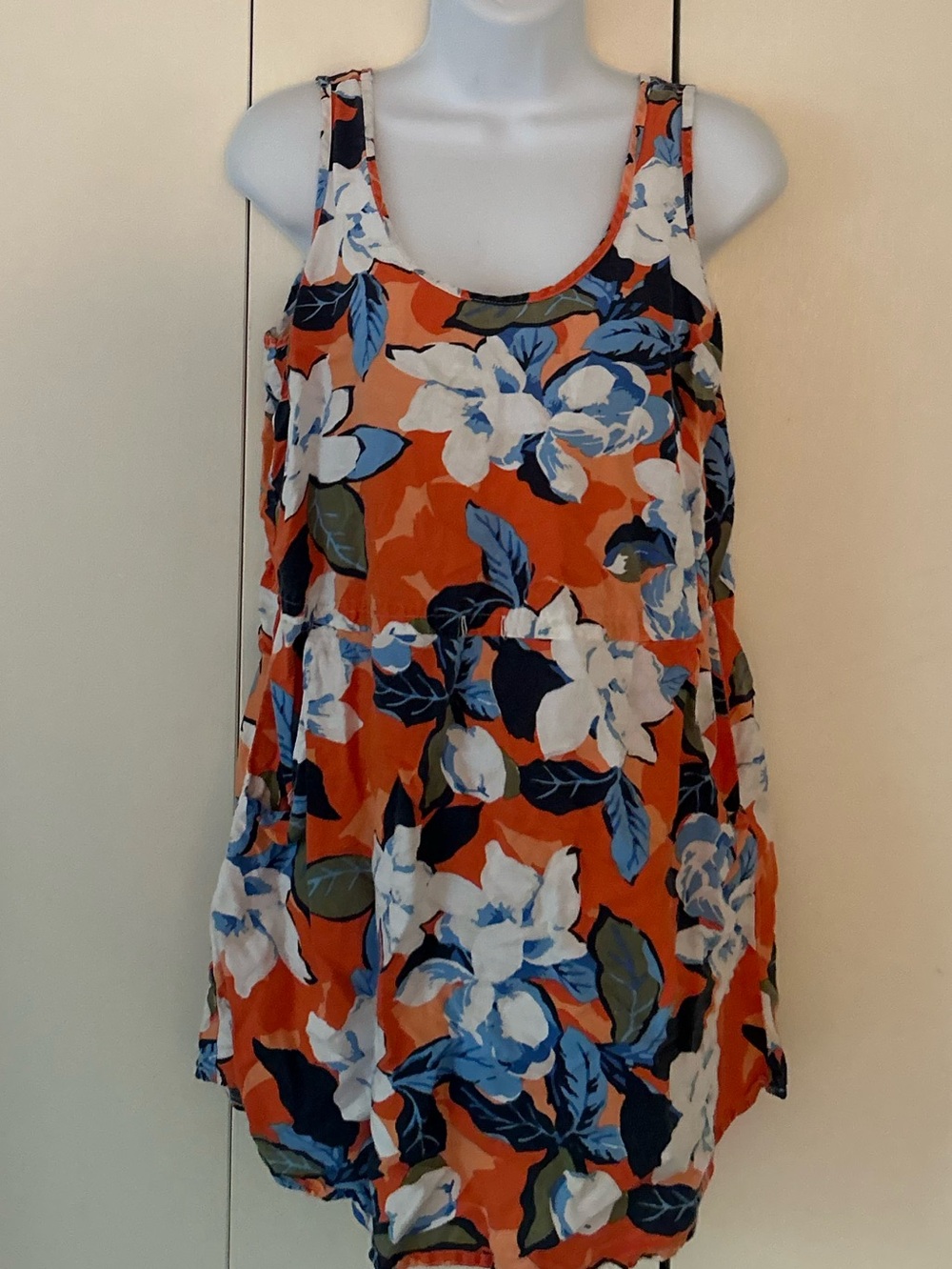 GAP Floral sleeveless minidress pockets XS